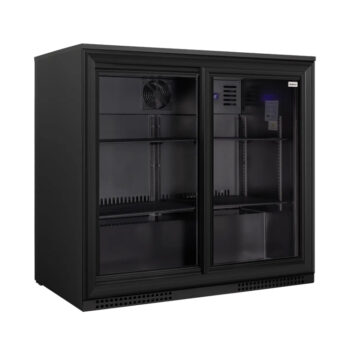 SMBC-200SL SnoMaster 200L Under Counter Beverage Cooler Sliding Doors | Soft-Ice Catering Equipment