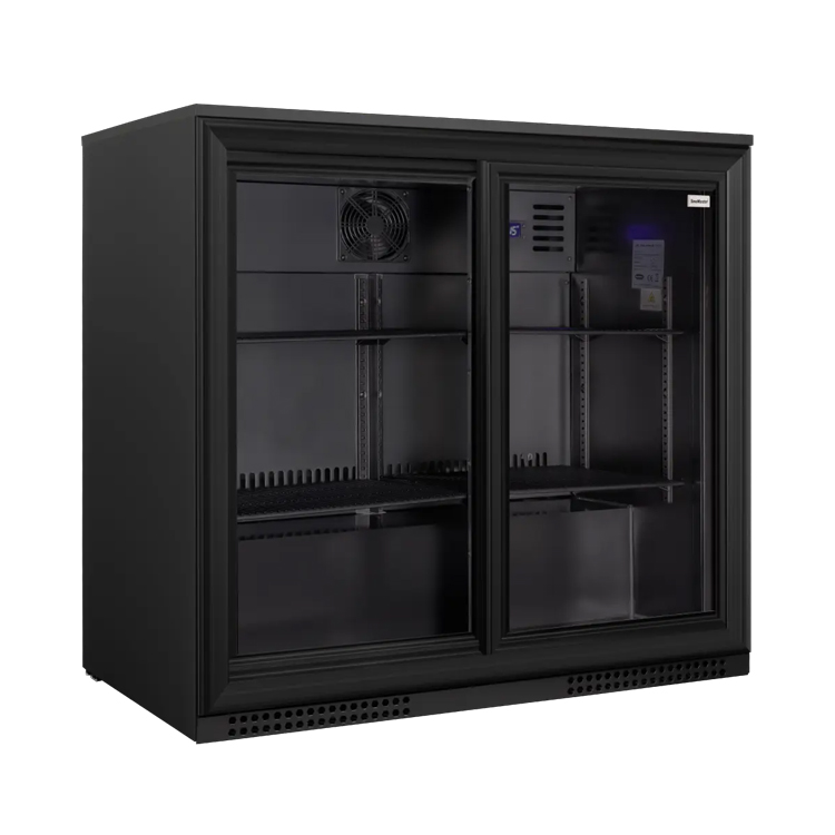 SMBC-200SL SnoMaster 200L Under Counter Beverage Cooler Sliding Doors | Soft-Ice Catering Equipment